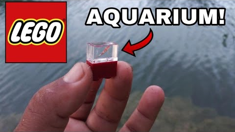 WORLD'S SMALLEST AQUARIUM Fish Tank! LEGO with FLEX SEAL DIY