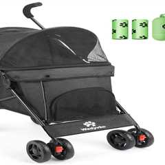Wedyvko Lightweight Dog Stroller for Small Dogs - 4 Wheel Foldable Pet Pram